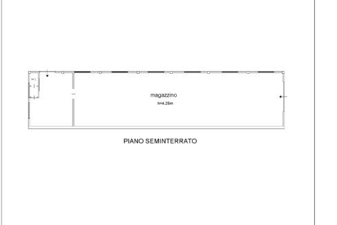 V94 MAGAZZINO PIANO SEMINTERRATO PIù BAGNO MQ 229